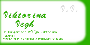 viktorina vegh business card